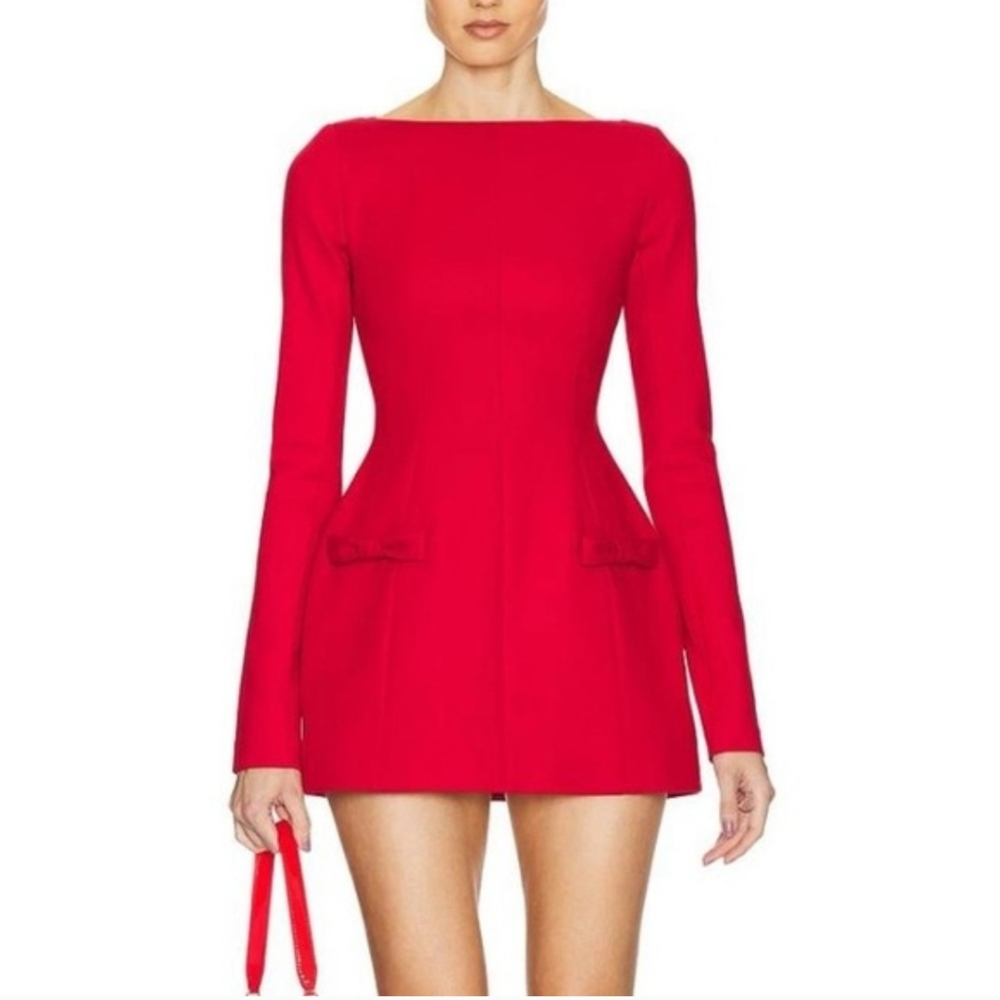 Helsa Parasol Red Mini Dress
